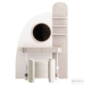 teddy's dressing table and pouf-polsterhocker benji