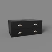 section with drawers for wardrobe, art. 391, 1000x460h600h, black
