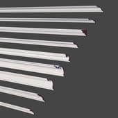 a set of ceiling moldings (cornices) — classic profiles 1-9