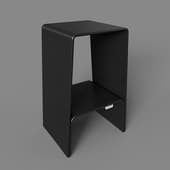 semi-bar stool, storage console, barny 65 black