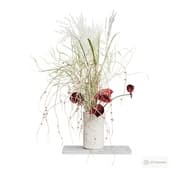 bouquet of dried flowers and anthuriums