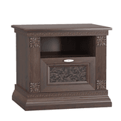 Bedside table in classic style — dark walnut