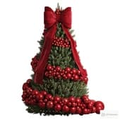 christmas tree with red bow