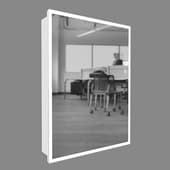 cube mirrored cabinet with backlight