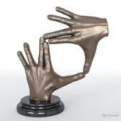 Statuette - bronze hands