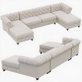 Restoration Hardware Kensington Upholstered U-Chaise Sectional