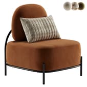 Yellow Linen Accent Chair