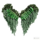 christmas wreath in the shape of angel wings