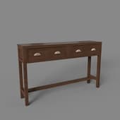 small double shelf with drawer, art. 617+661, 1400x204nx310