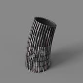 large cyclone planter - black mushroom
