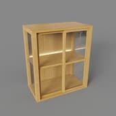 large cabinet with led lighting, art. 300 led, 700 x 815h x 390