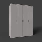 rimini four-leaf cabinet, three-piece white (1), 237.1 cm