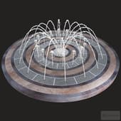 round dry fountain