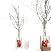 christmas tree / new year's branches with lanterns 02