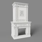 tiled fireplace lord with olive painting