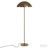 Pair of Scandinavian Brass Floor Lamps With Domes Shades