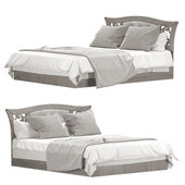 classic style bed — light oak