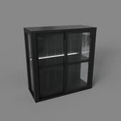 small cabinet with led backlight, art. 310 led, 700x725nx310, black