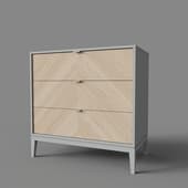 fjord chest of drawers 3 drawers (white)