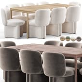 Kesse armchair and Hameln dining table made of solid ash