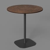 loft dining table for bar, cafe with round table top ps006