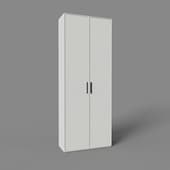 double-leaf cabinet rimini grey, 886x404x2326 mm