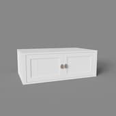 mezzanine for a wardrobe with wooden doors, art. 397a, 1000x360nx600, white
