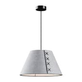 acoustic pendant lamp stitch d300x180mm grey