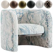 premium design chair fiji armchair blue coral