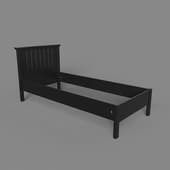 bed 90 low (without mattress cover 90x200), 385bp+l+bd, 1020x1000x2110, black