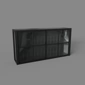 small double cabinet, art. 610, 1400x725nx310, black