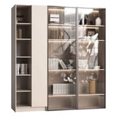 bookcase showcase with decor