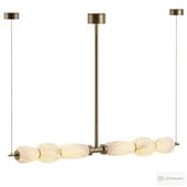 Alabaster Pebble Linear Chandelier