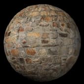 Cobblestone Wall 03 8K (4x2m)