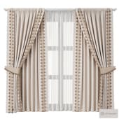 curtains for the nursery with edging and pompoms 046