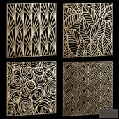 a set of 10 square decorative panels