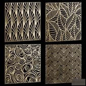 a set of 10 square decorative panels