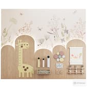 decorative wall in the children's room with games (illuminated)