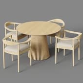 volan wood+hug dining group from mano factory 1