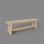 safara bench made of recycled teak 150 cm
