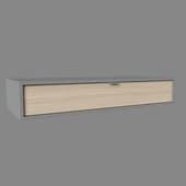 fjord 1 drawer hanging cabinet (dark grey)