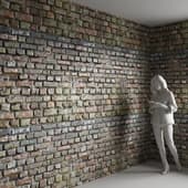 a wall of multicolored bricks
