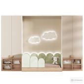 cabinet furniture for children with wardrobe and lighting