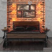 bedroom diy pipes industrial