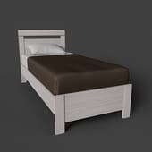 rimini single bed 90x200 white