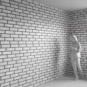 white brick wall