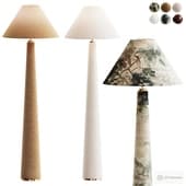 Lulu Printed Fabric Upholstered Empire Floor Lamp