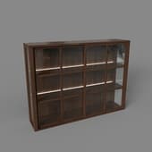 high cabinet with led double illumination, art. 616 led, 1400x1050x310