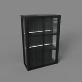 high cabinet with led backlight, art. 316 led, 700x1050x310, black