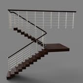 modern staircase for a two-storey house